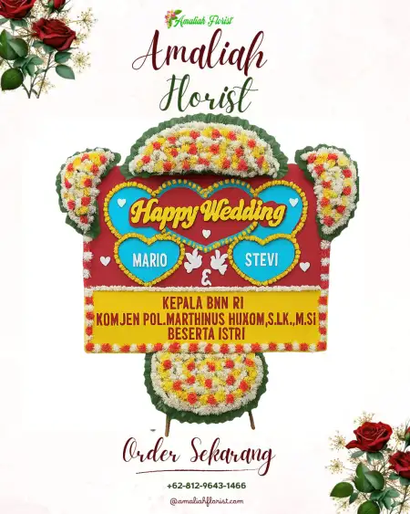 Papan Bunga Pernikahan Andono Sari